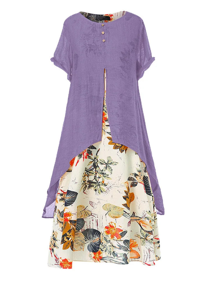 Vorelle Floral Patchwork Maxi Dress