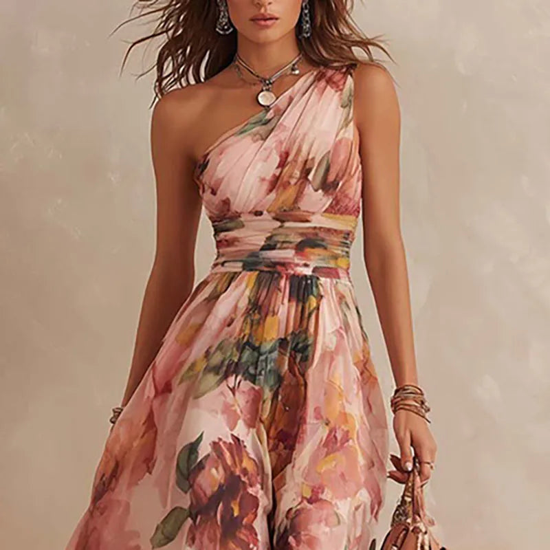 Liora One Shoulder Maxi Dress