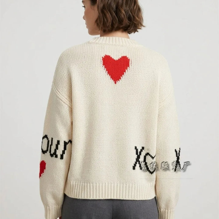 Amoure Heart Knit Sweater