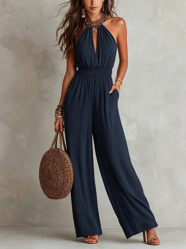 Avelisse Halter Wide Leg Jumpsuit