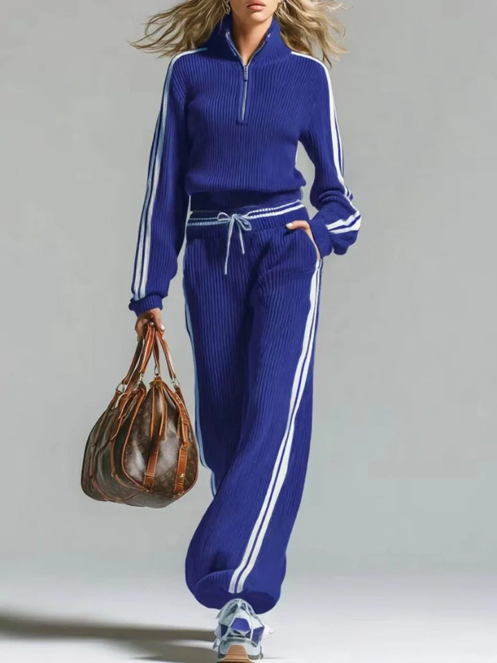 Adalyn Half Zip Ribbed Set