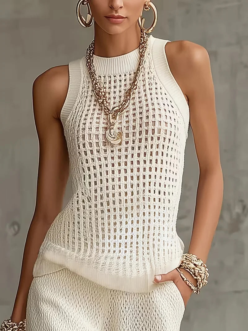 Darlene Open Knit Tank Top