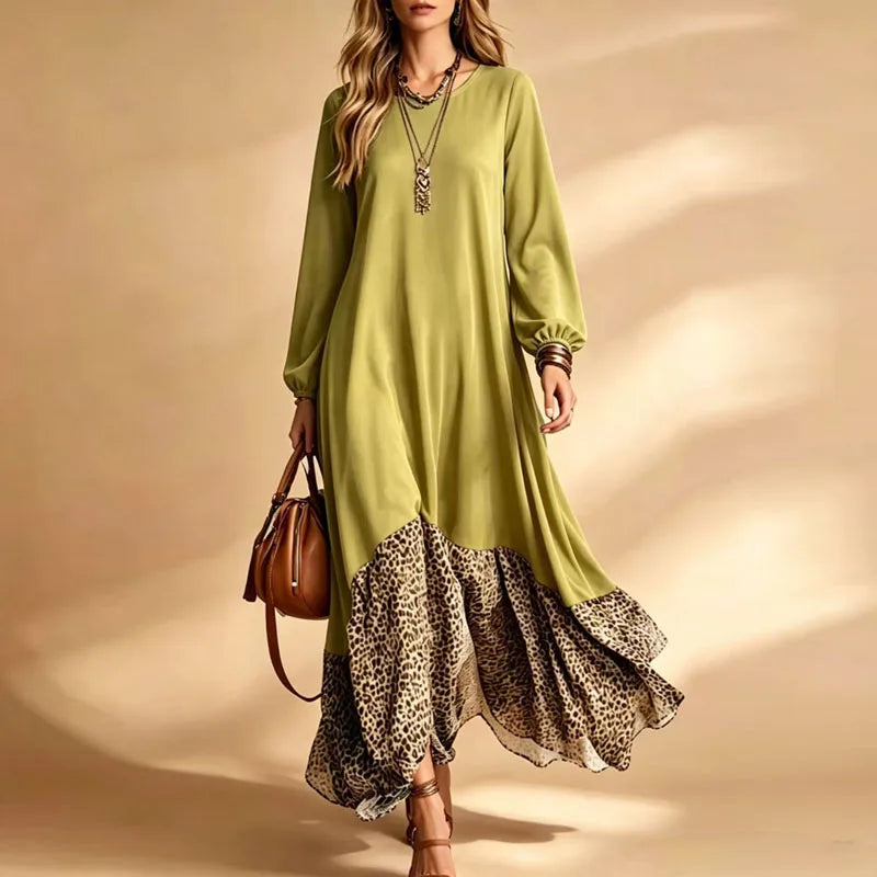 Bellamy Leopard Hem Maxi Dress