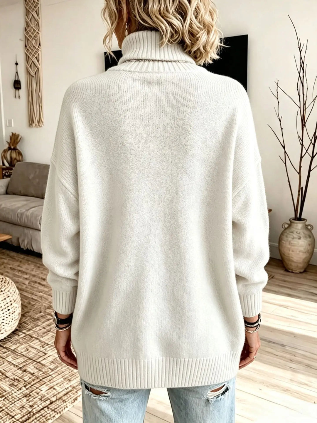 Amara Ribbed Turtleneck Sweater