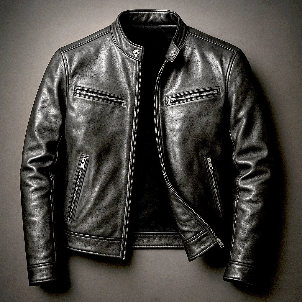 Desmond Stand Collar Moto Jacket