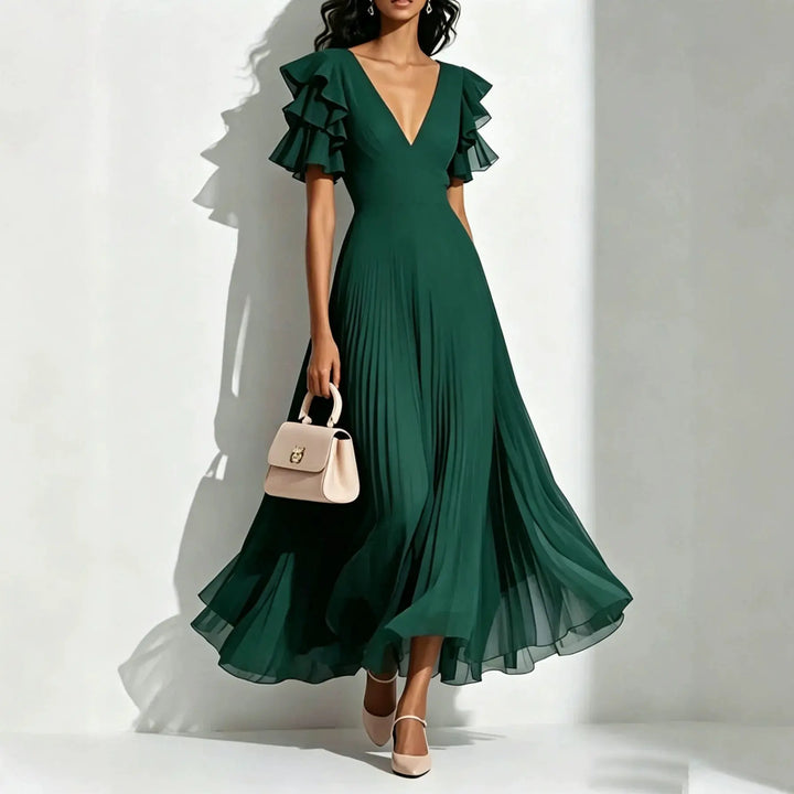 Elowen Pleated Maxi Dress