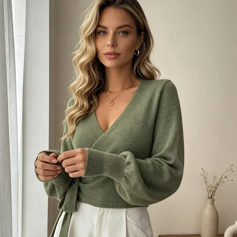 Isadora Wrap Front Sweater