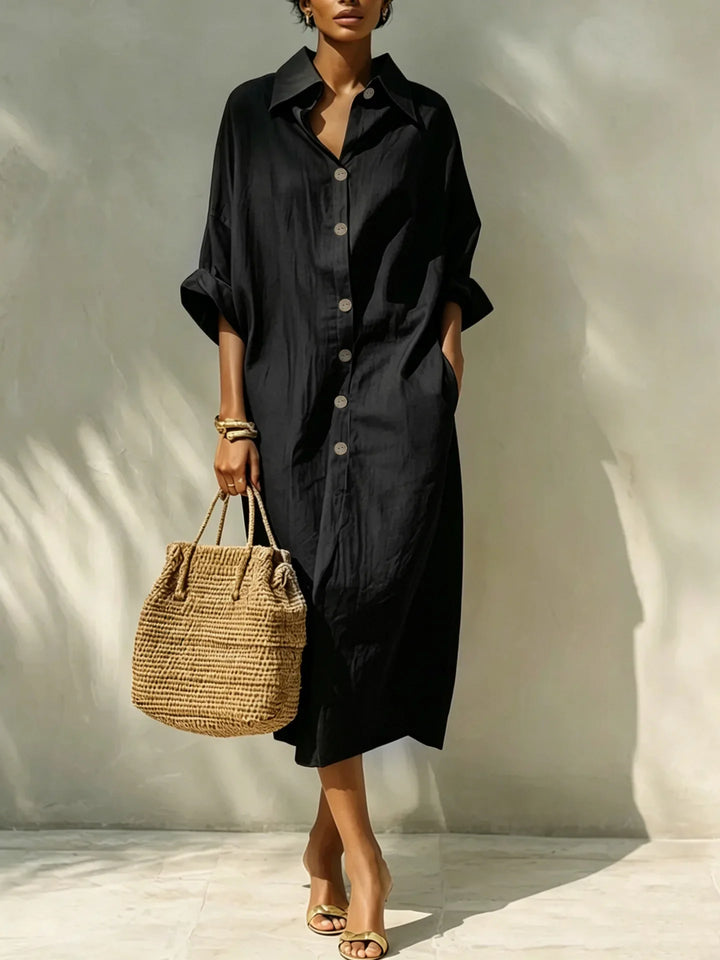 Elenora Relaxed Midi Shirt Dress