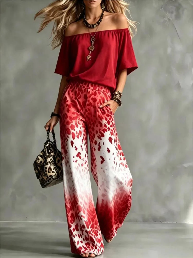 Marvyn Off Shoulder Trouser Set