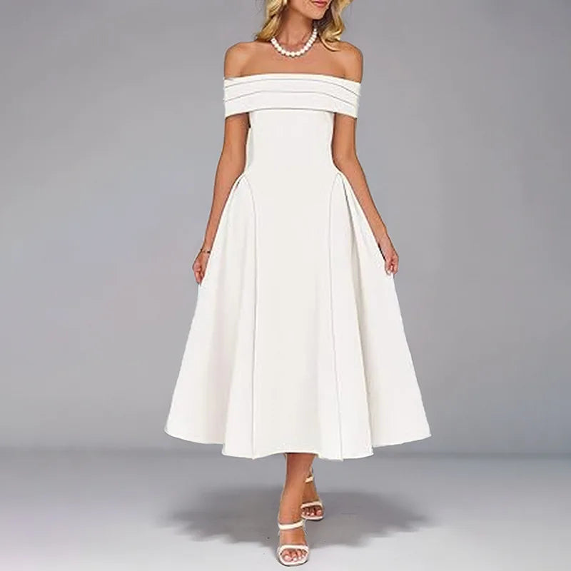 Solene Off Shoulder Wedding Guest Dress