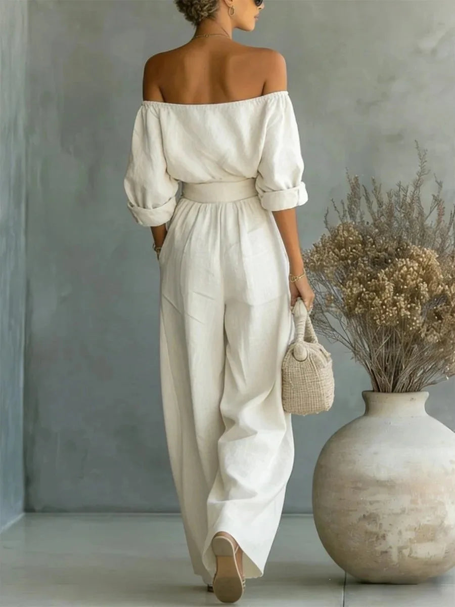 Eloise Off Shoulder Trouser Set