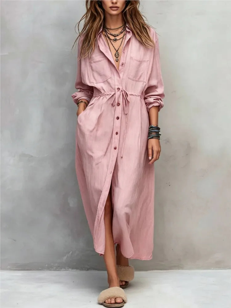 Ava Everyday Maxi Shirt Dress