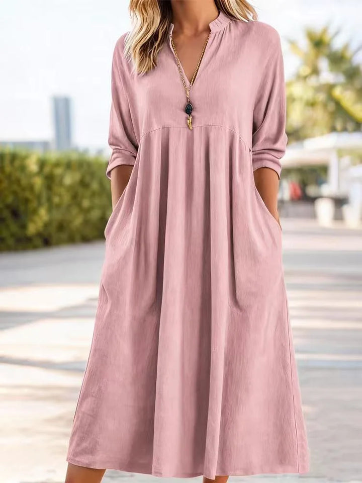 Calovia Vintage Linen Mini Dress