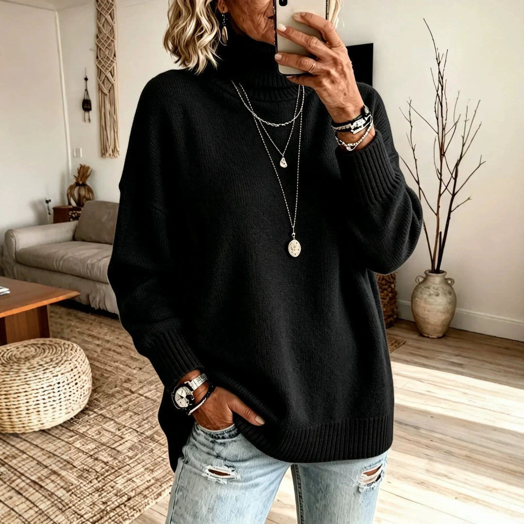 Amara Ribbed Turtleneck Sweater