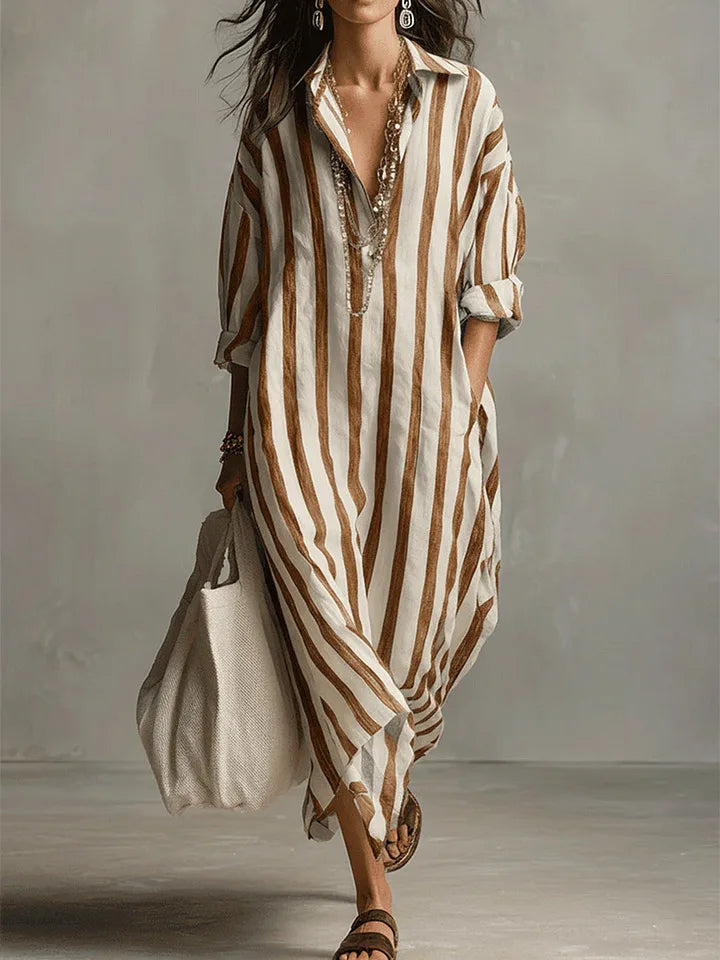 Cassie Linen Long Shirt Dress