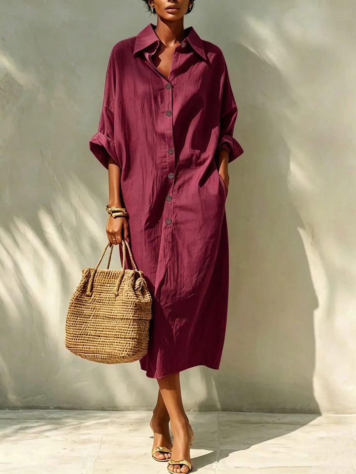 Elenora Relaxed Midi Shirt Dress