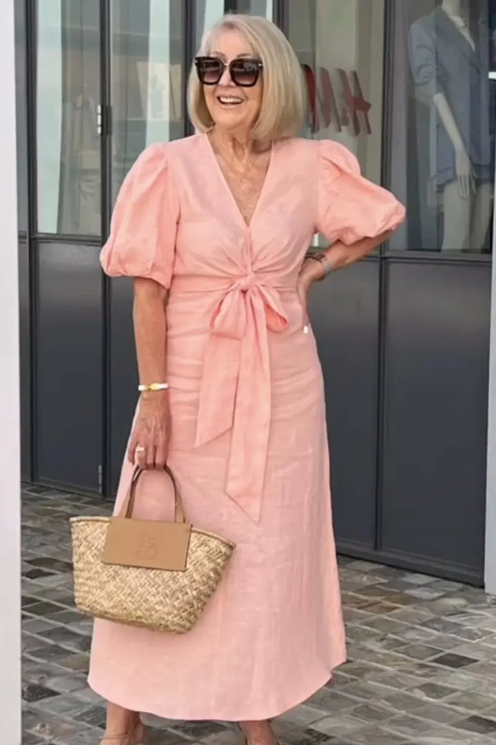 Claire Relaxed Tie Waist Midi Dress