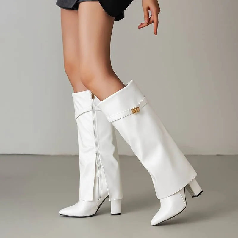 Felicity Square Heel Knee Boots
