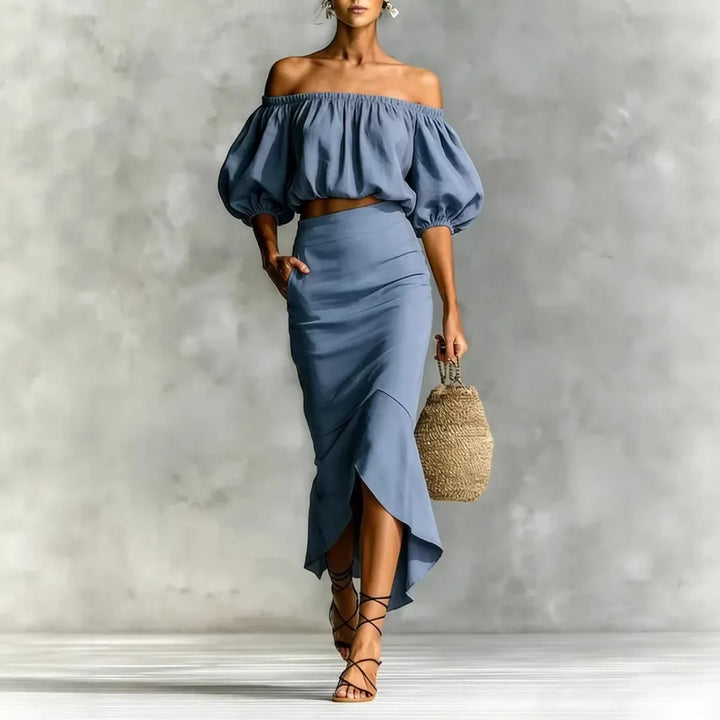 Solara Off Shoulder Skirt Set