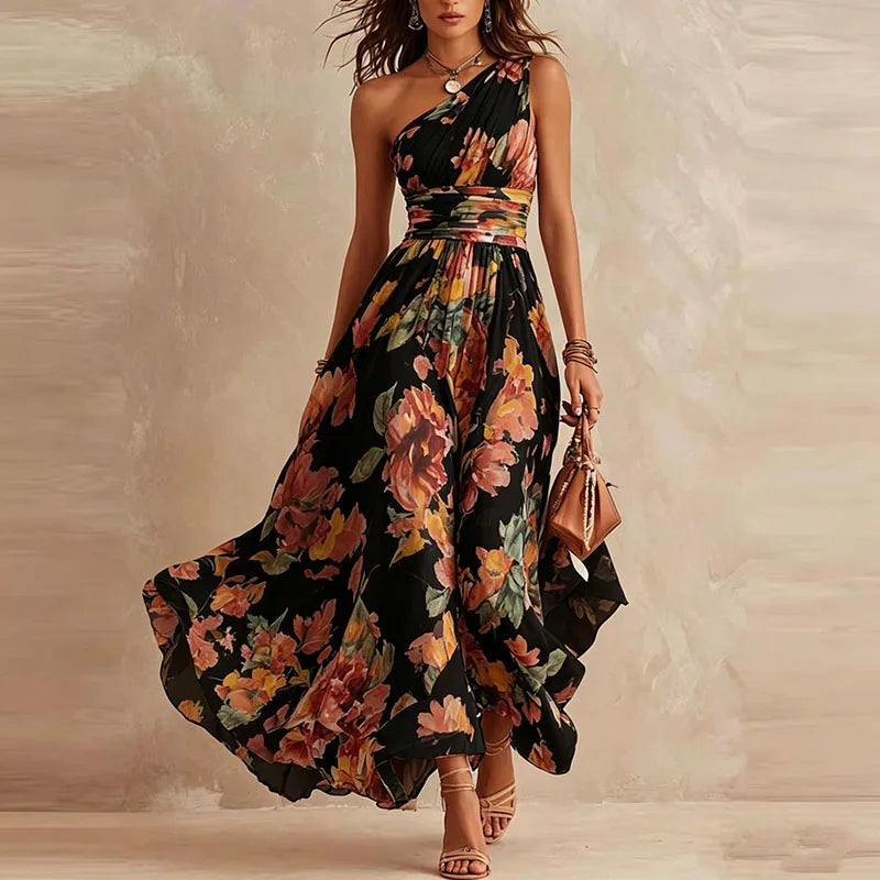 Liora One Shoulder Maxi Dress