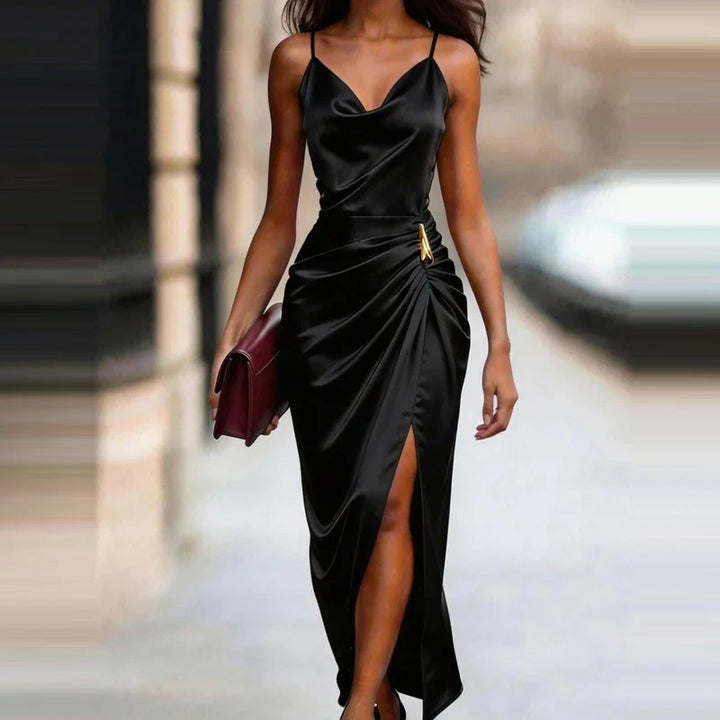 Aleena Satin Cowl Maxi Dress