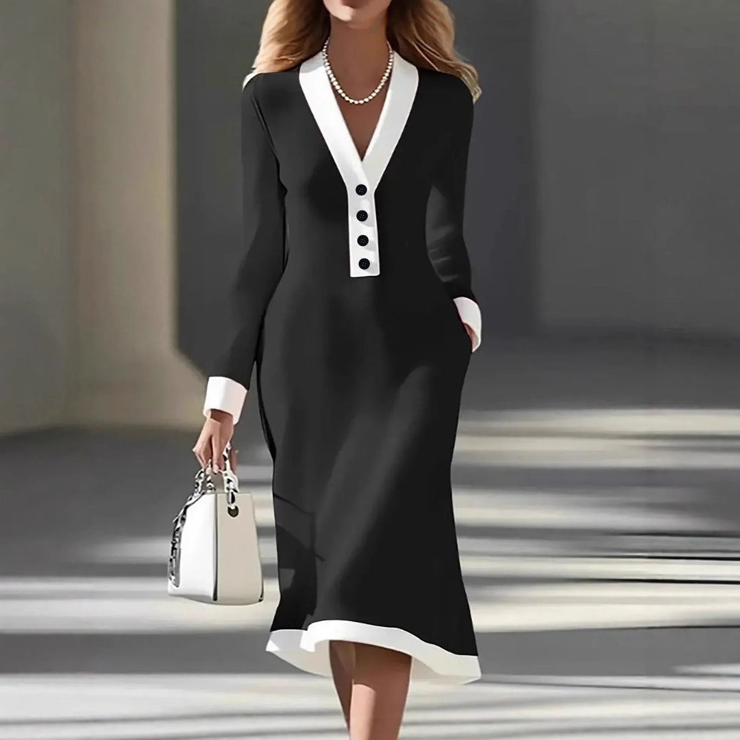Laura Contrast Trim Midi Dress