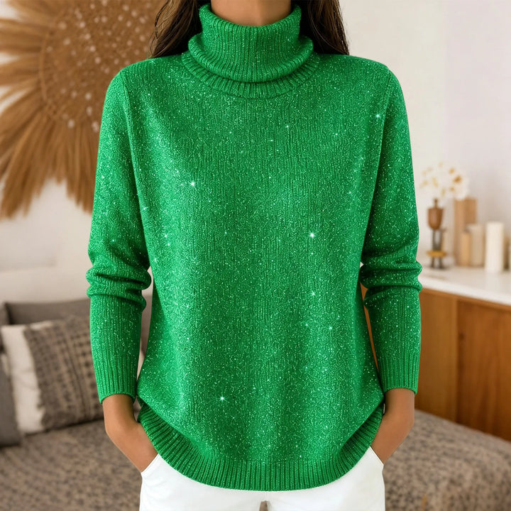 Noelani Turtleneck Shimmer Sweater