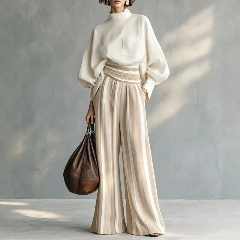 Adeline Relaxed Striped Pant Set
