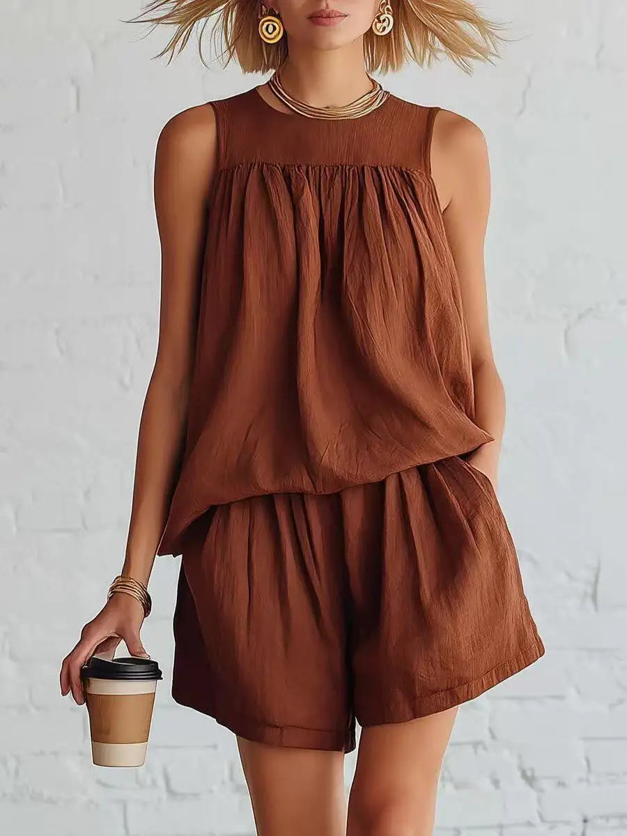 Jolanta Casual Relaxed Shorts Set