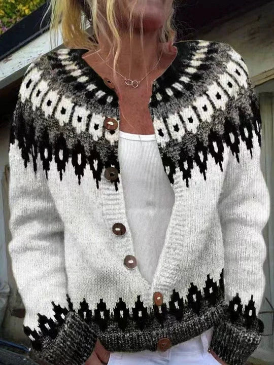 Elowyn Fair Isle Button Cardigan