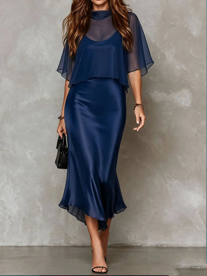 Romina Satin Midi Dress Set