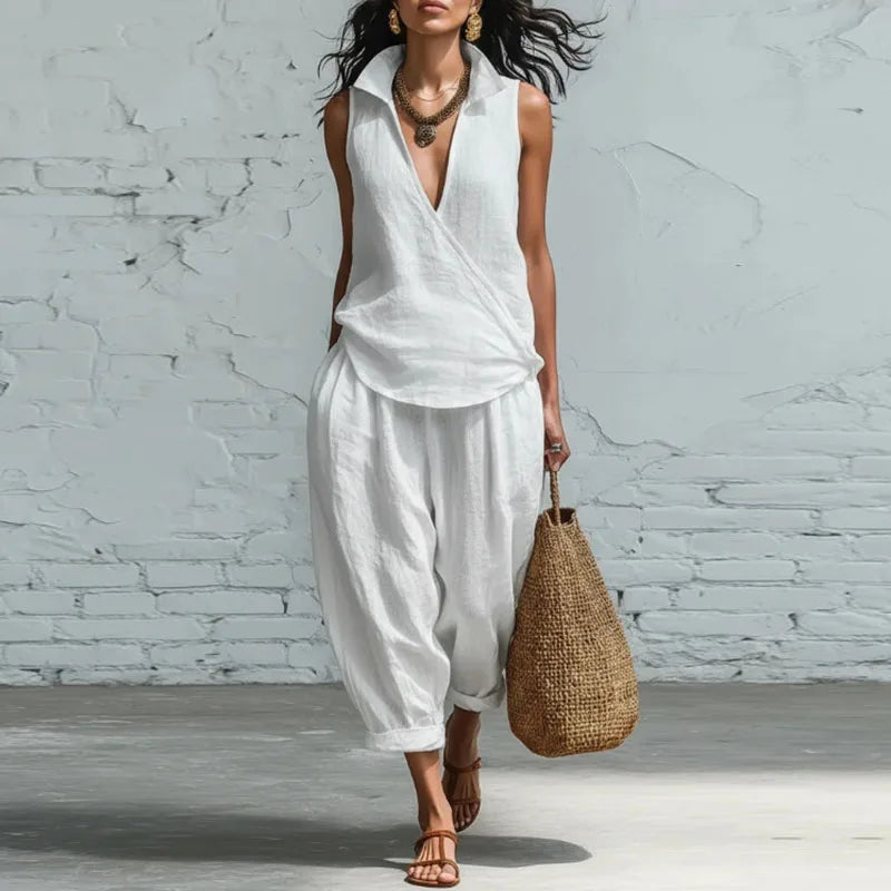 Verona Summer Linen Matching Set
