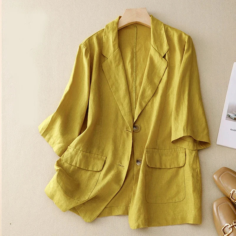 Mireya Linen Blend Blazer