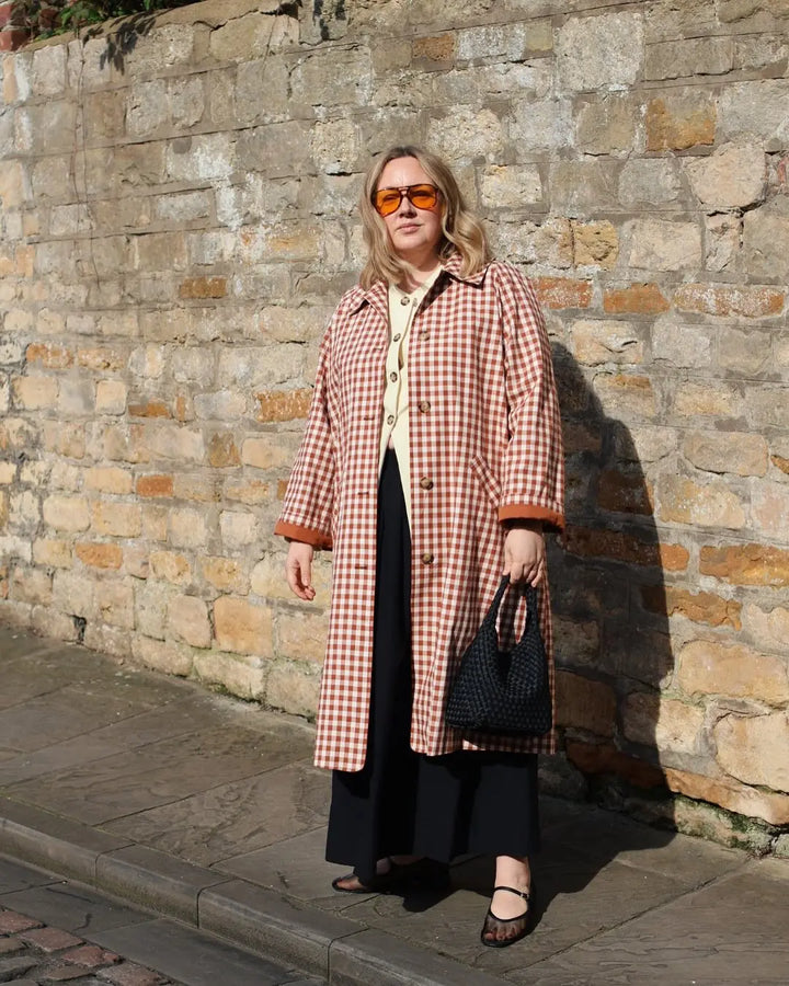 Emory Gingham Trench Coat