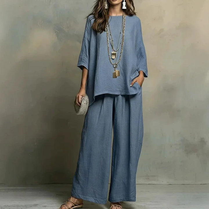 Dephany Breathable Linen Pant Set