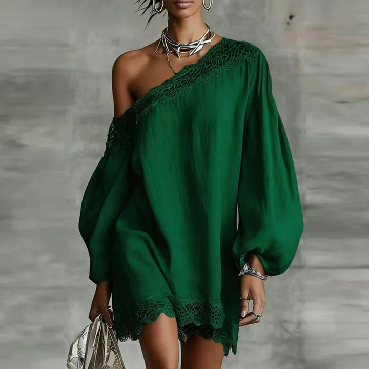 Salona One Shoulder Boho Mini Dress