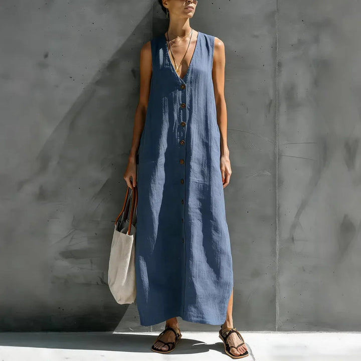 Harper Linen Blend Long Sundress
