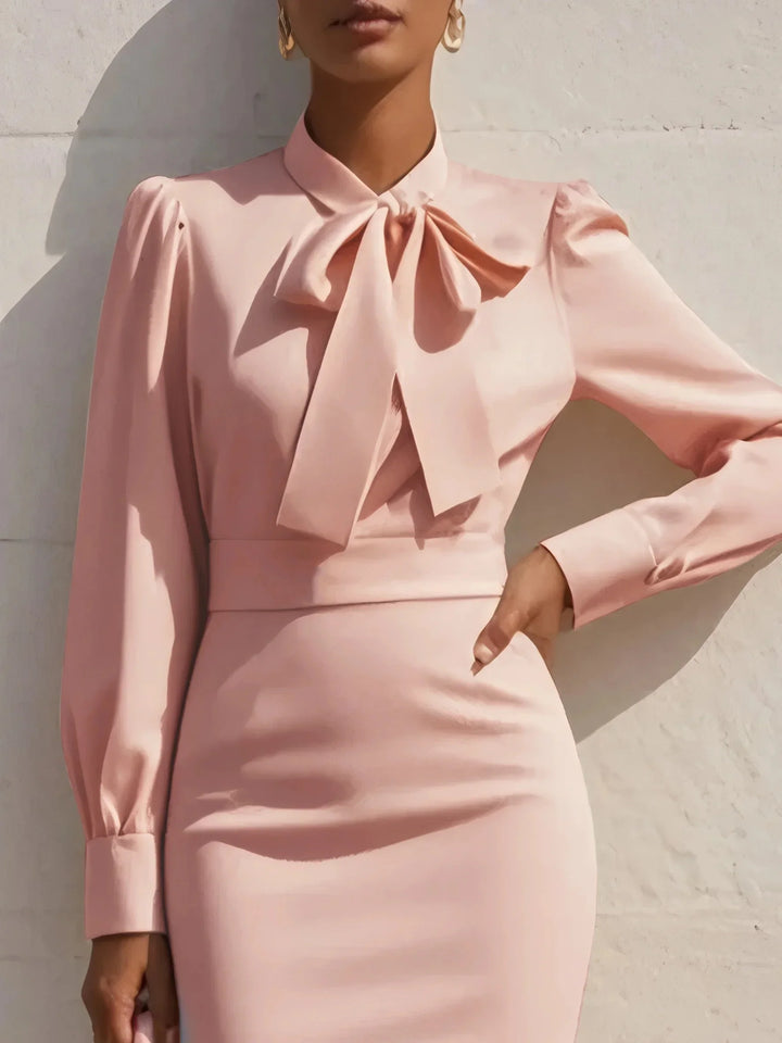 Amelia Bow Neck Midi Dress