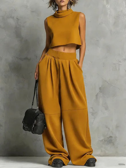 Viola Crop Top & Trouser Set