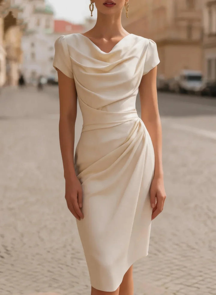 Rosie Draped Sheath Midi Dress