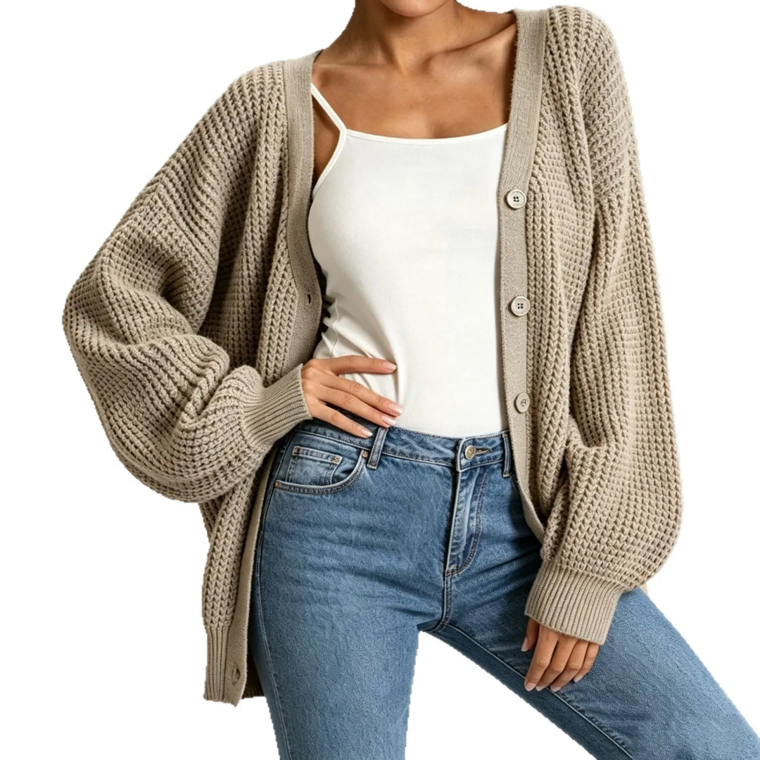 Genevieve Waffle Knit Cardigan