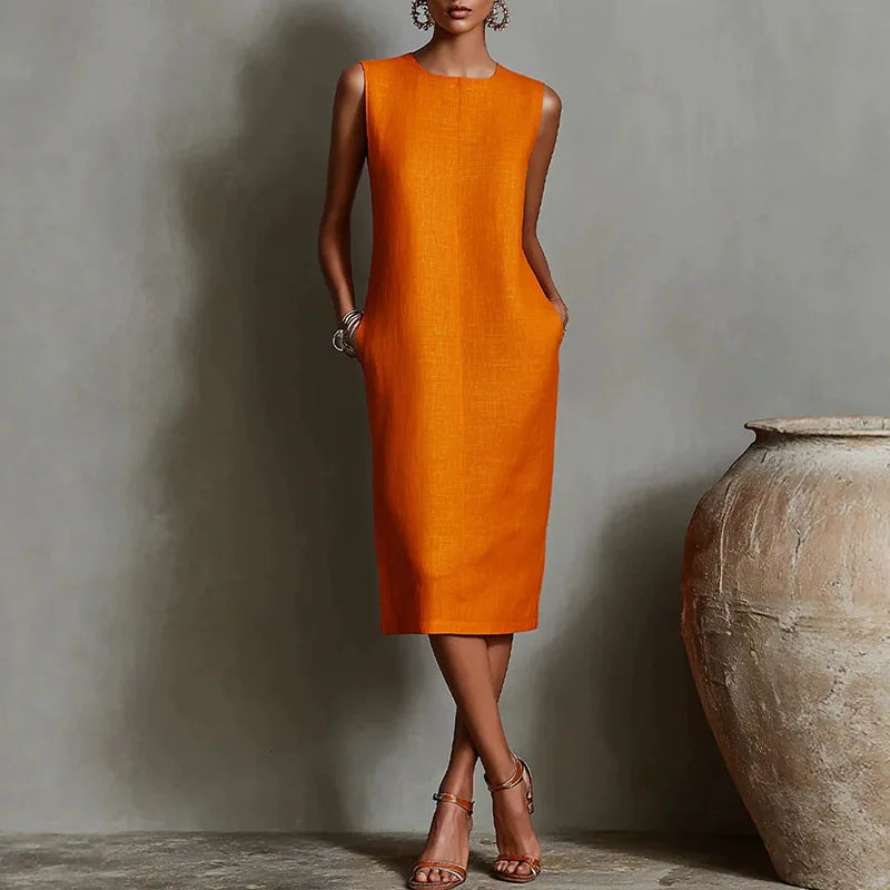 Zeloria Casual Relaxed Midi Dress