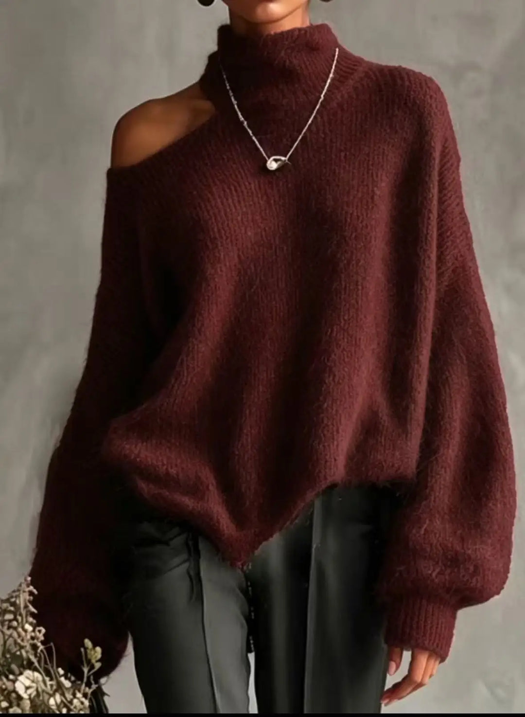 Winslet Cutout Shoulder Sweater