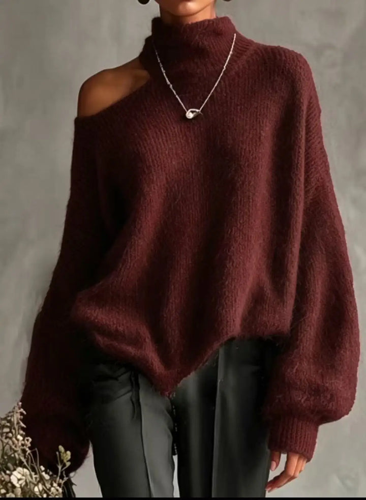 Winslet Cutout Shoulder Sweater