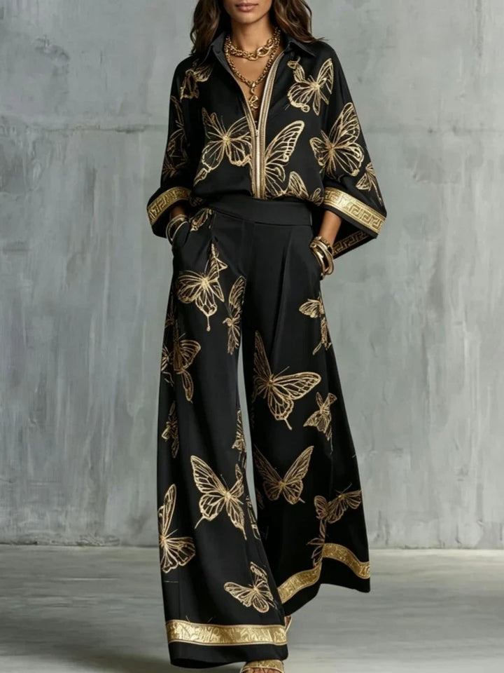 Brialia Butterfly Print Lounge Set