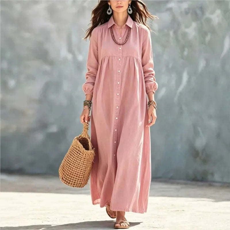 Florence Button Front Maxi Dress