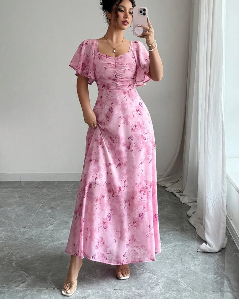 Elodie Puff Sleeve Midi Dress