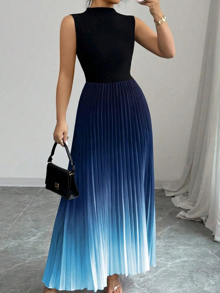 Natalie Pleated Maxi Wedding Guest Dress
