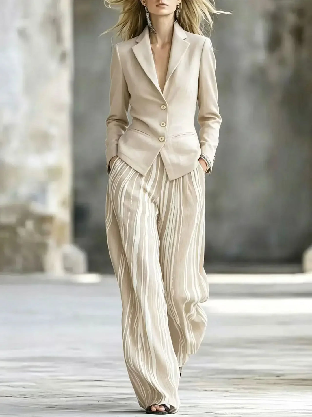 Marguerite Wide Leg Pant Suit