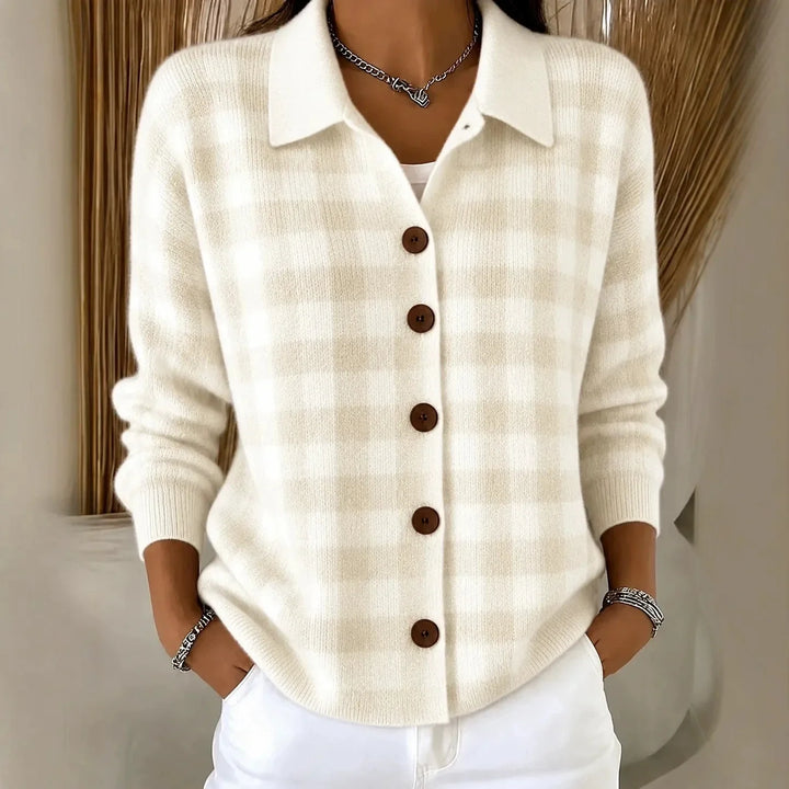 Marlow Plaid Button Cardigan